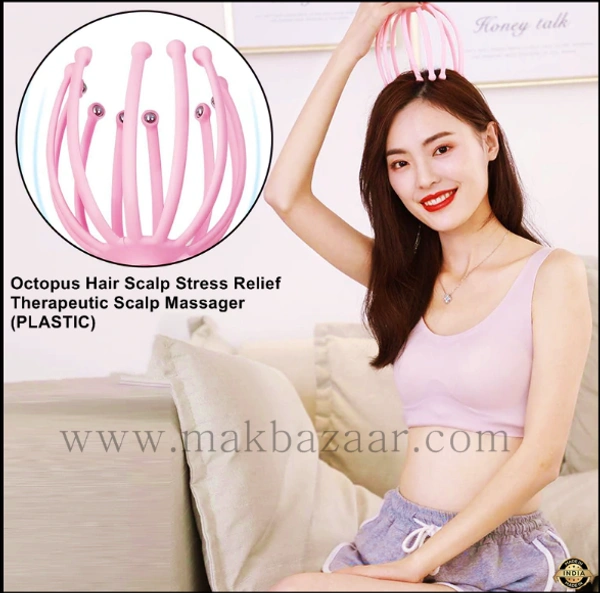Hair Scalp Massager 1PC Claw Massager Body Massager Octopus Head Scalp Neck Equipment Stress Release Relax Massage Relief Head Care Massager (PLASTIC)  